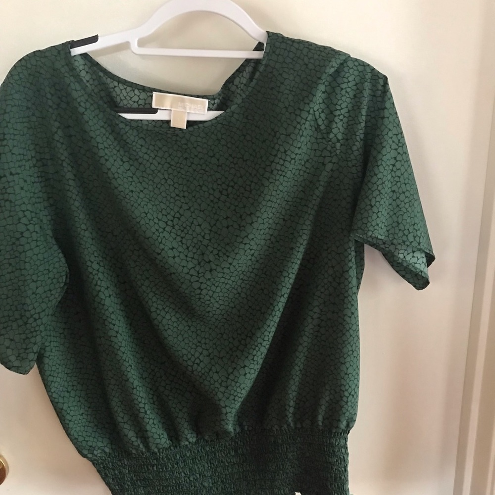Michael Kors green & black blouse - Picture 2 of 2